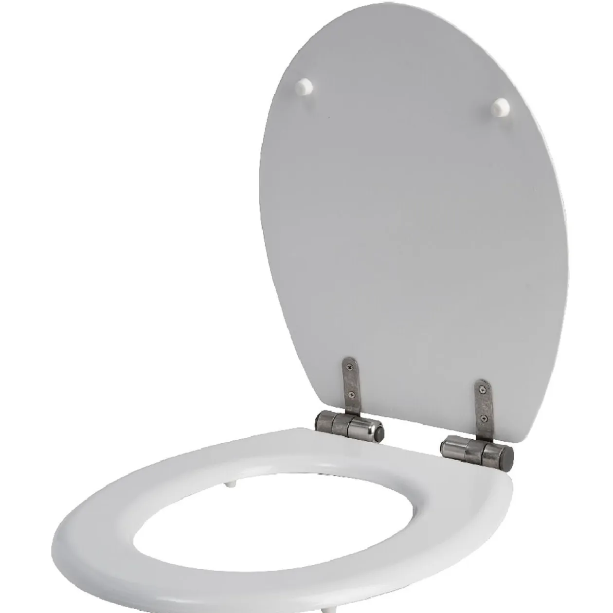 Abattant WC bois blanc uni frein de chute
