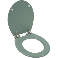 Abattant WC bois vert avec frein de chute déclipsable réglable < Gifi Hot