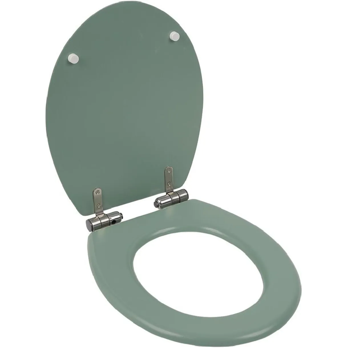Abattant WC bois vert avec frein de chute déclipsable réglable < Gifi Hot