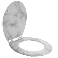 Abattant WC en bois façon marbre taille universelle < Gifi Clearance