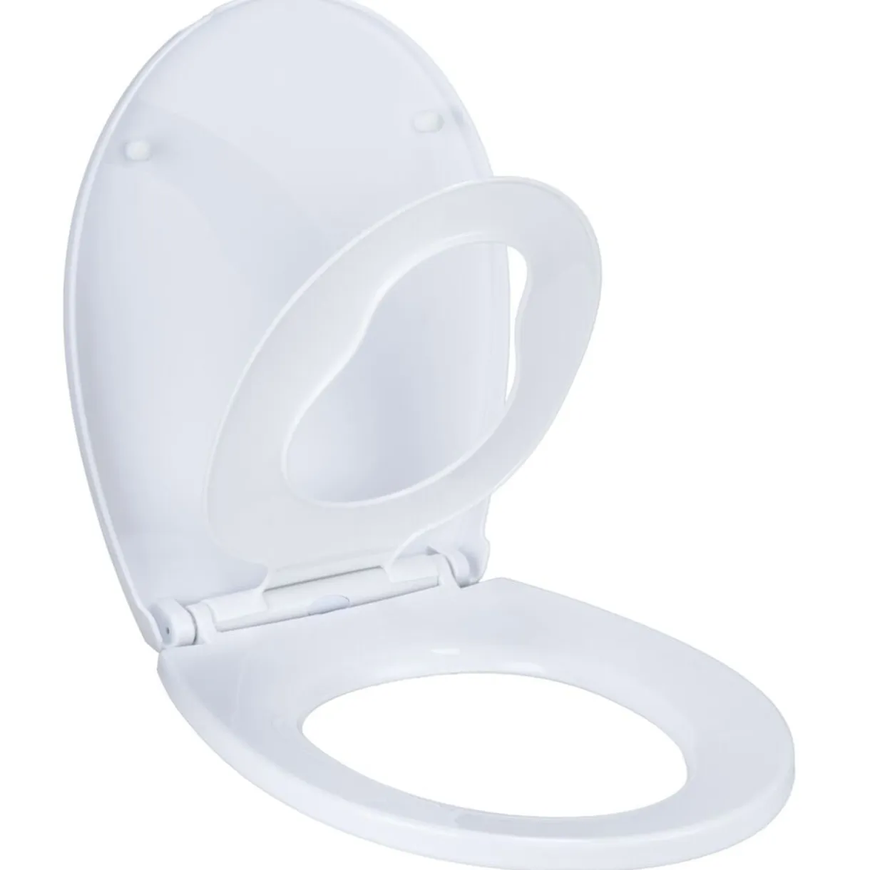 Abattant WC enfant adulte avec réducteur 37x45cm taille universelle blanc uni < Gifi New