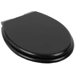 Abattant WC noir avec frein de chute réglable déclipsable 46x36cm < Gifi Clearance