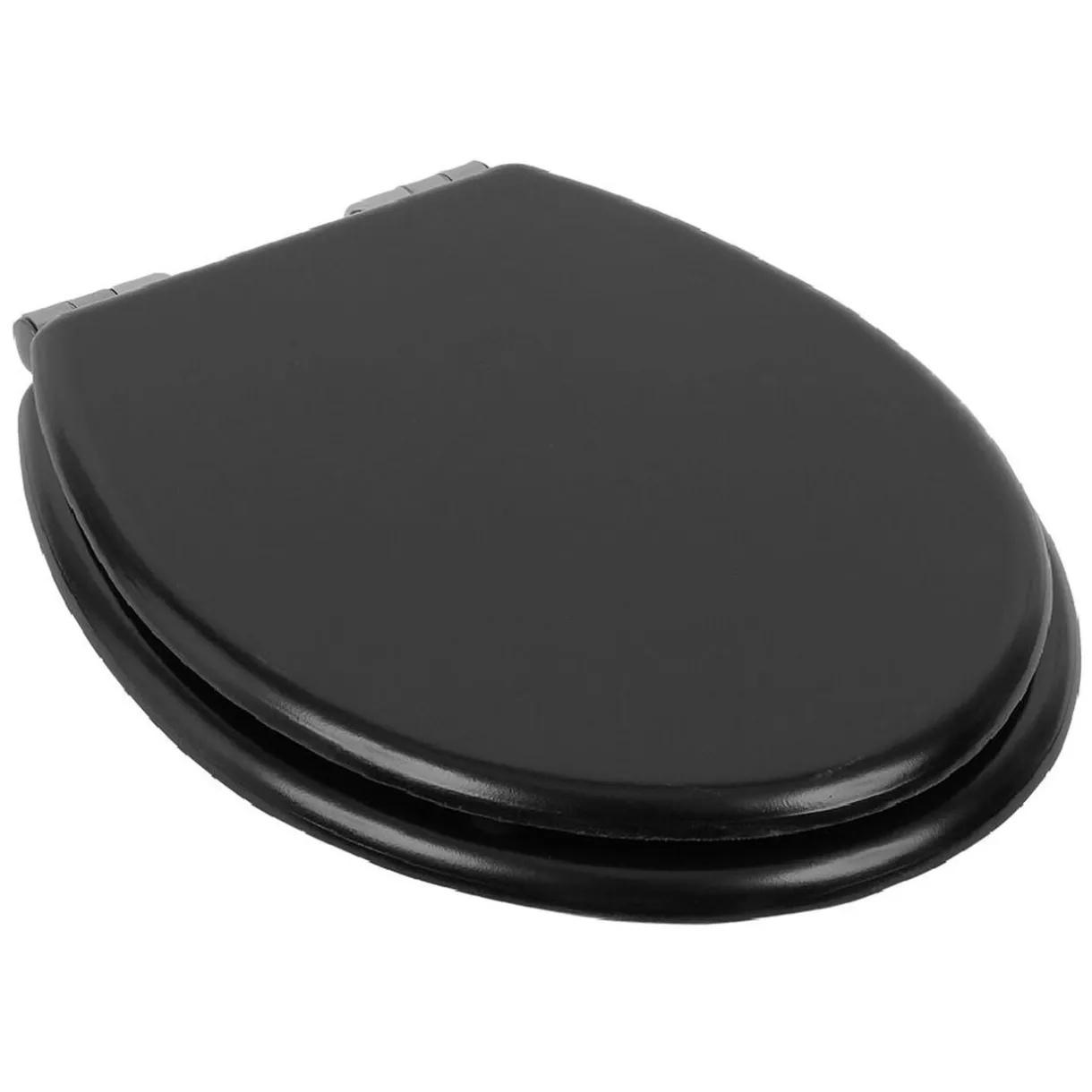 Abattant WC noir avec frein de chute réglable déclipsable 46x36cm < Gifi Clearance
