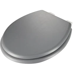 Abattant WC universel bois gris avec visserie < Gifi