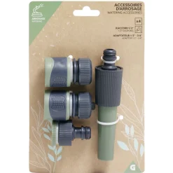 Accessoire arrosage 4 pièces raccord et adaptateur < Gifi New