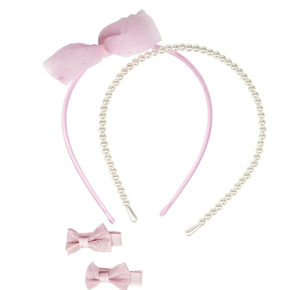 Accessoire cheveux fille x4 serres tête et barrettes noeuds (2 modèles) < Gifi New