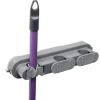 Accroche balai 3 emplacements plastique gris 29x6xH8cm