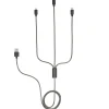 Adaptateur métal USB 3 en 1 USB-C - micro USB - Lightning