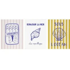 Affiche décorative x3 thème bord de mer 10x15cm (4 modèles)