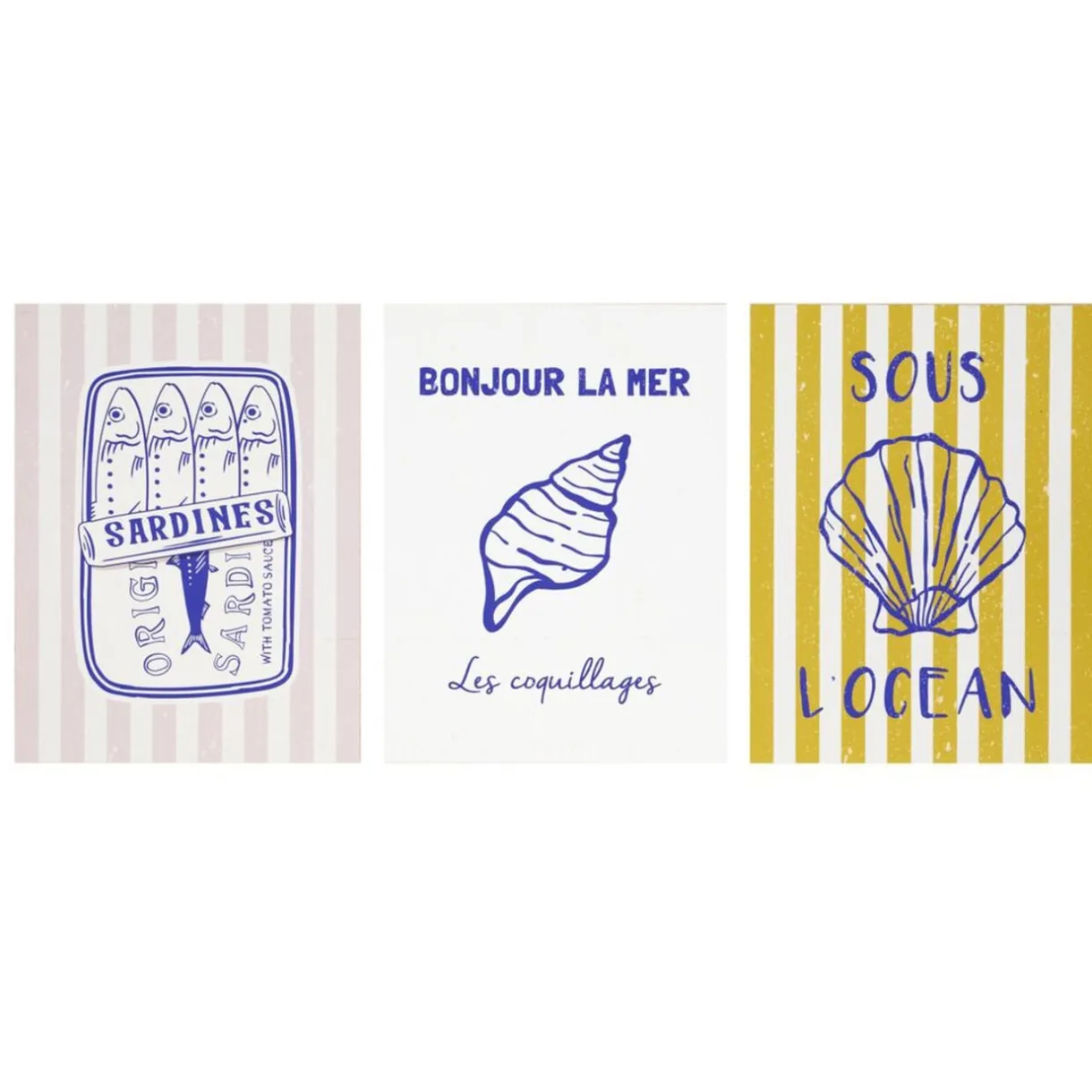 Affiche décorative x3 thème bord de mer 50x70cm (4 modèles) < Gifi Discount