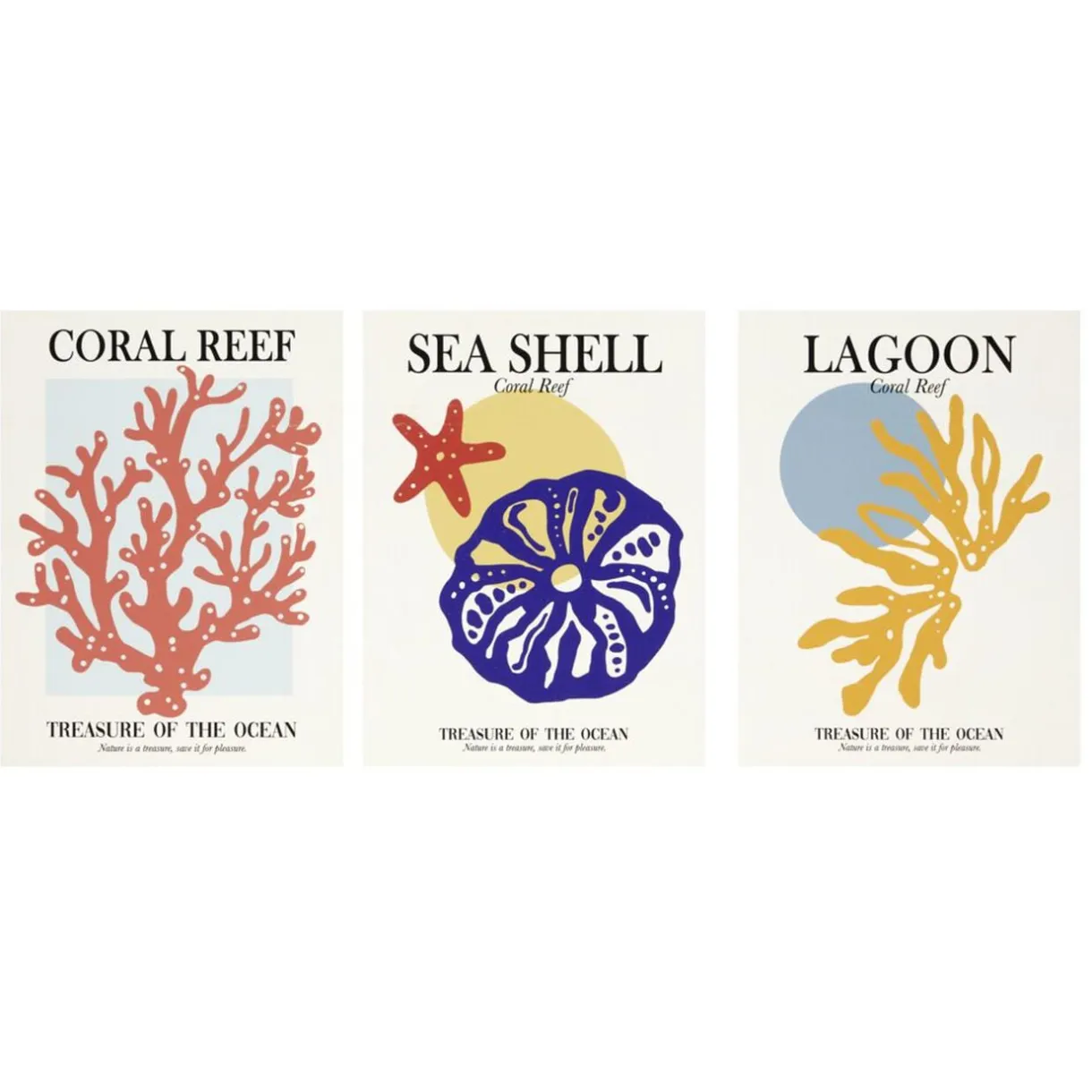 Affiche décorative x3 thème bord de mer 50x70cm (4 modèles) < Gifi Discount