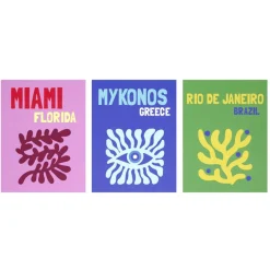 Affiche décorative x3 thème bord de mer 50x70cm (4 modèles) < Gifi Discount