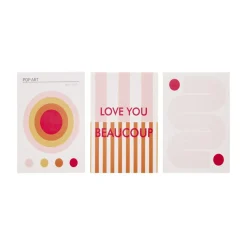 Affiche déco x3 papier "Pop Art" 30x40cm (2 modèles) < Gifi Sale