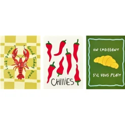 Affiche déco x3 papier thème cuisine 30x40cm (4 modèles) < Gifi Best