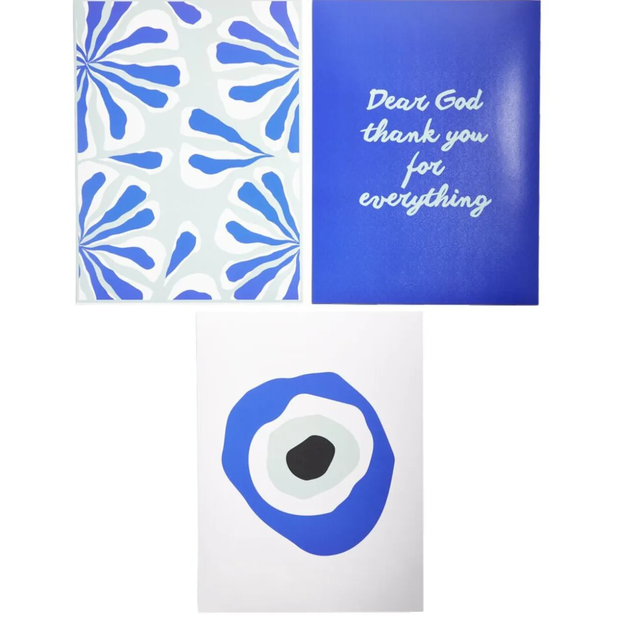 Affiche papier bleu et blanc 30x40cm