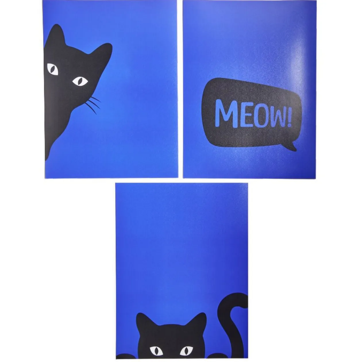 Affiche papier bleu et noir 30x40cm