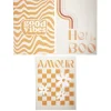 Affiche papier orange et blanc 30x40cm