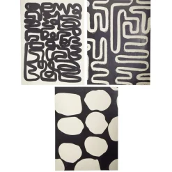 Affiche papier x3 thème abstrait noir et beige 30x40cm < Gifi New