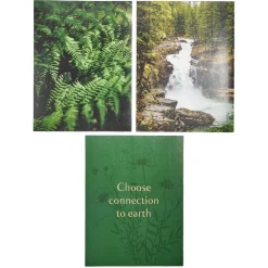 Affiche papier x3 thème nature noir et vert 30x40cm