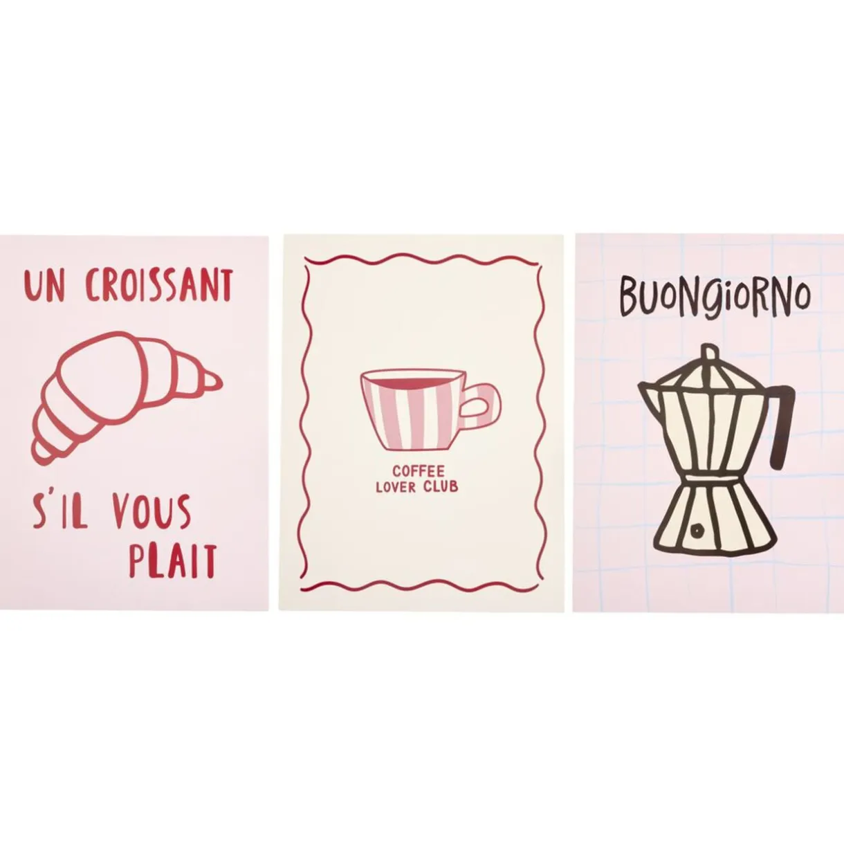 Affiche pop art x3 papier 50x70cm (3 modèles) < Gifi Clearance