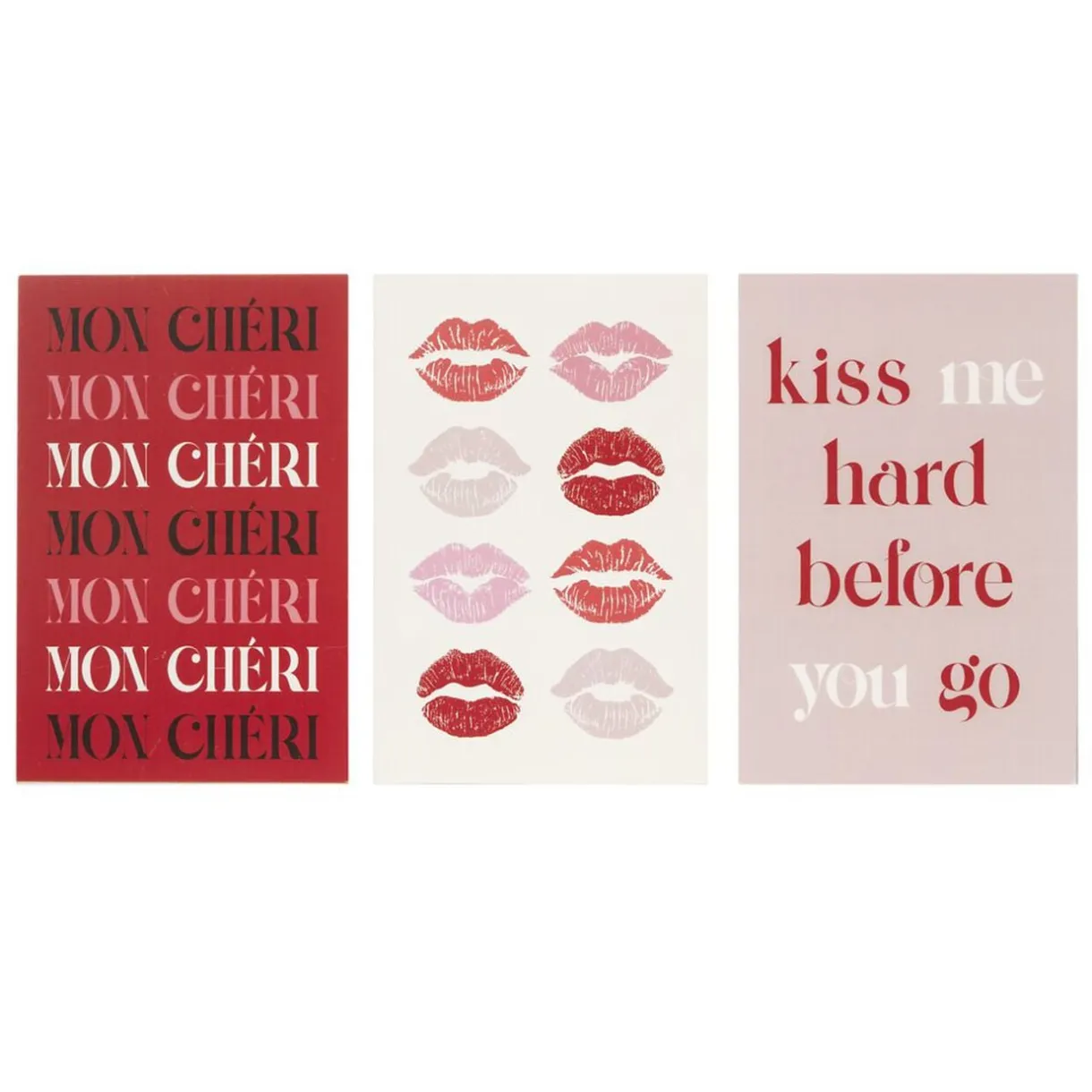 Affiche x3 thème amour 10x15cm (2 modèles) < Gifi Clearance