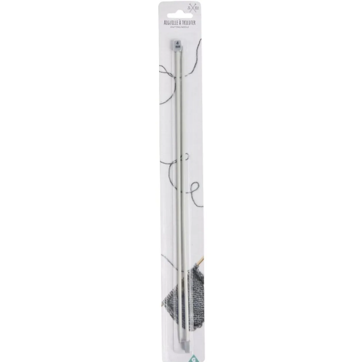 Aiguilles à tricoter x2 en alu H35cm