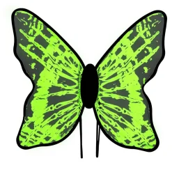 Ailes de papillon phosphorescentes
