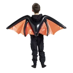 Ailes gonflables araignée Halloween noires et rouges - Taille unique