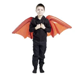 Ailes gonflables araignée Halloween noires et rouges - Taille unique
