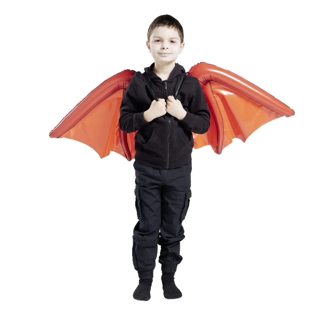 Ailes gonflables araignée Halloween noires et rouges - Taille unique