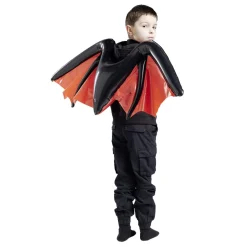 Ailes gonflables araignée Halloween noires et rouges - Taille unique
