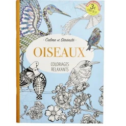 Album de coloriage adulte thérapeutique thème oiseau 21x29cm