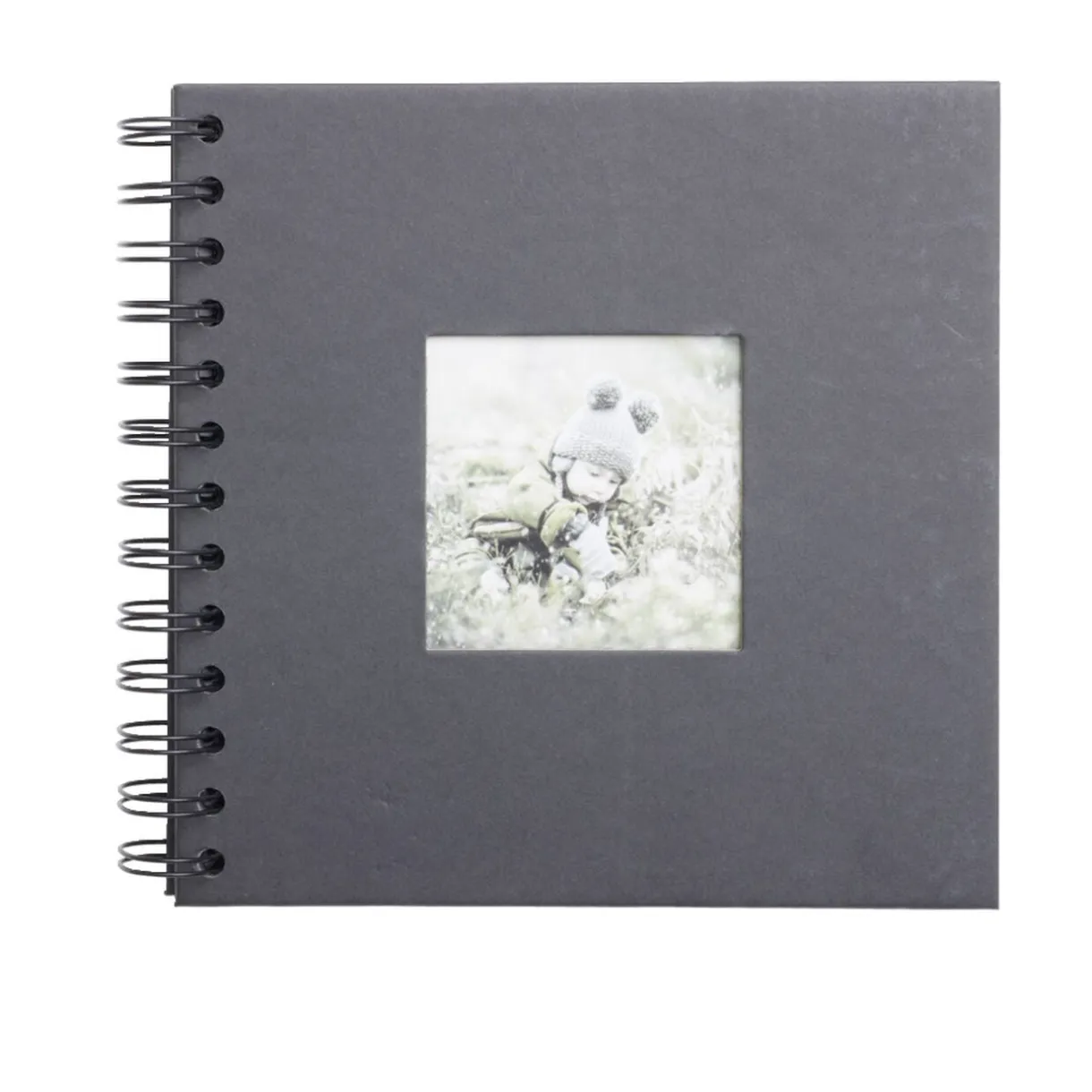 Album photo spirale 17,5x17,5xH2,5cm - 2 modèles noir ou rose < Gifi Clearance