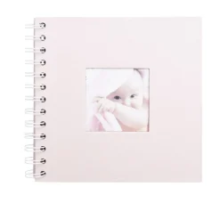 Album photo spirale 17,5x17,5xH2,5cm - 2 modèles noir ou rose < Gifi Clearance
