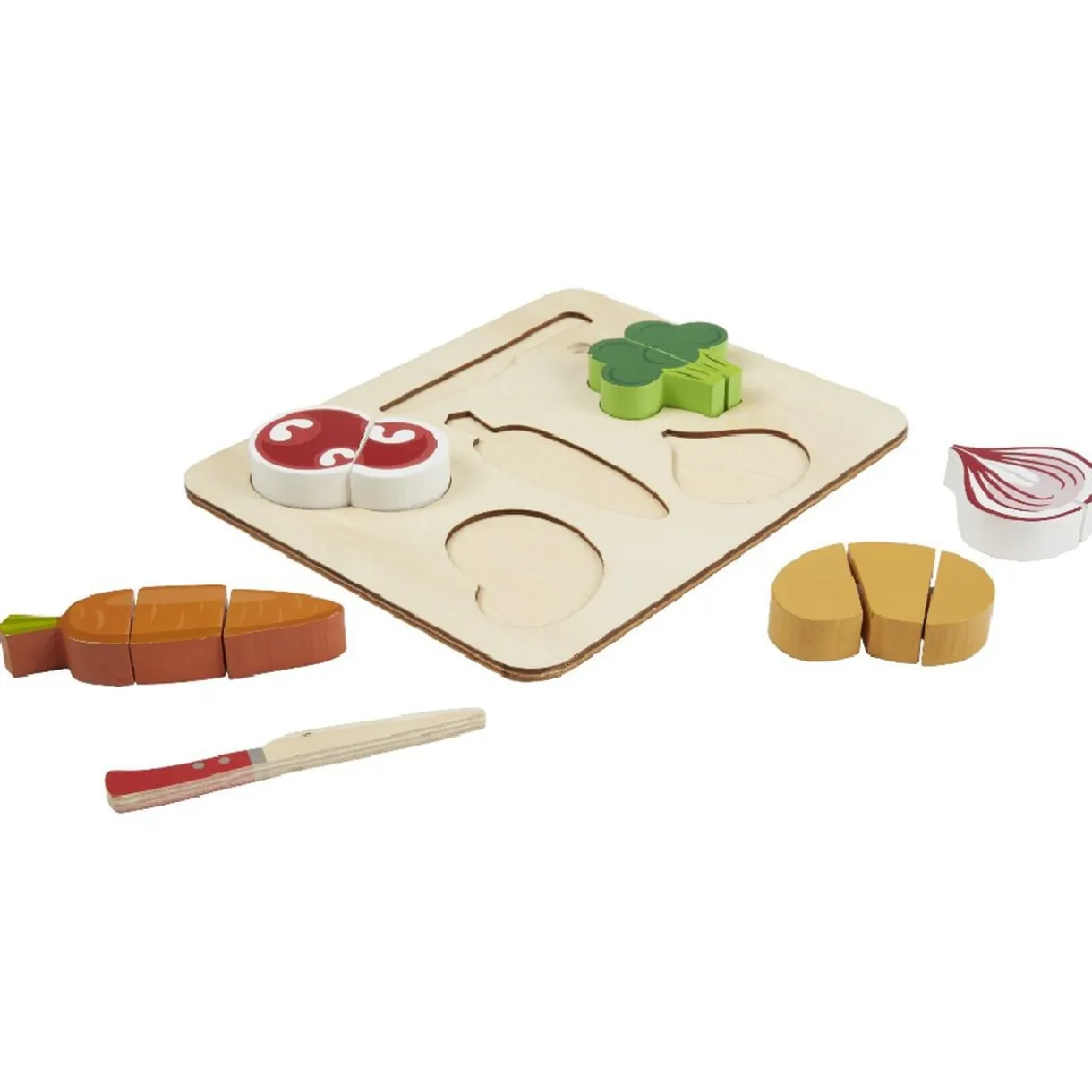Aliment à découper avec planche bois 7 pièces < Gifi Clearance