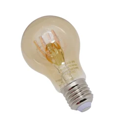Ampoule déco ambrée blanc chaud E27 A60 7W 400lm
