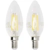 Ampoule à filament LED C35 E14 x2 < Gifi Online