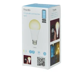 Ampoule LED connectée blanc ajustable B22 60 W