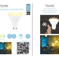 Ampoule LED connectée blanc ajustable GU10 40 W < Gifi Hot