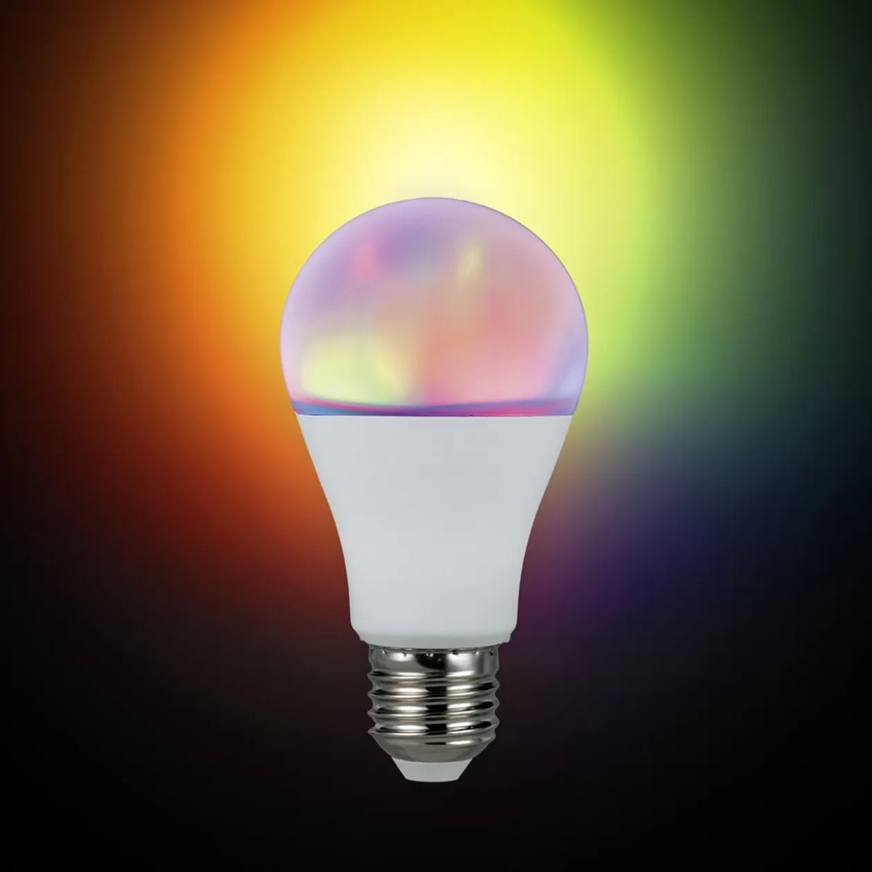 Ampoule LED connectée couleurs changeantes RGB 180° E27 806lms 9W