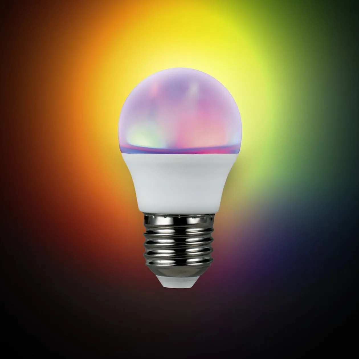 Ampoule LED connectée couleurs changeantes RGB 200° E27 470lms 4,5W