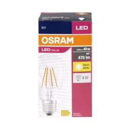 Ampoule LED filament E27 A60 blanc chaud Osram 4W=40W 470lms classe E < Gifi Clearance