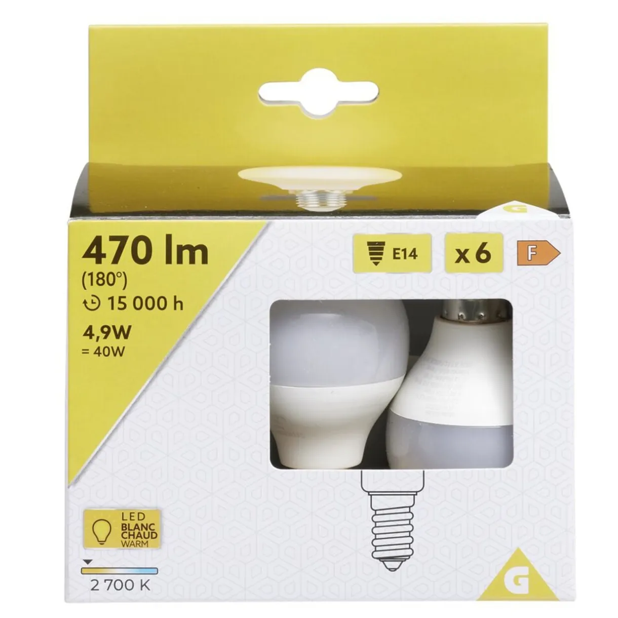 Ampoule LED SMD G45 E14 470lm 5,5W < Gifi Clearance