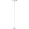 Ampoule suspendue câble blanc E27 Ø6xH120cm