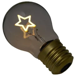 Ampoule USB rechargeable filament LED étoile jaune Ø7xH12cm < Gifi Discount
