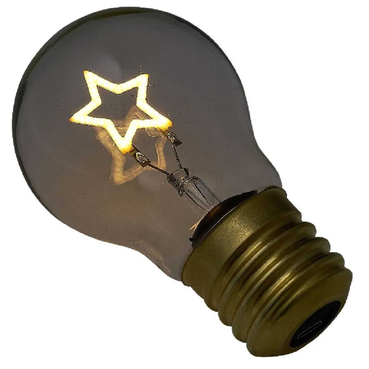 Ampoule USB rechargeable filament LED étoile jaune Ø7xH12cm < Gifi Discount
