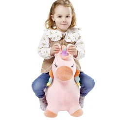 Animal sauteur licorne rose à gonfler 53x27xH53cm < Gifi Outlet