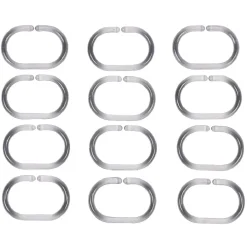 Anneau de douche blanc ovale x12
