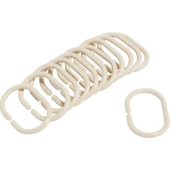 Anneau de douche forme ovale plastique beige x12 < Gifi Online