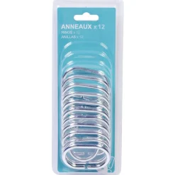 Anneau de douche gris ovale x12 < Gifi Online